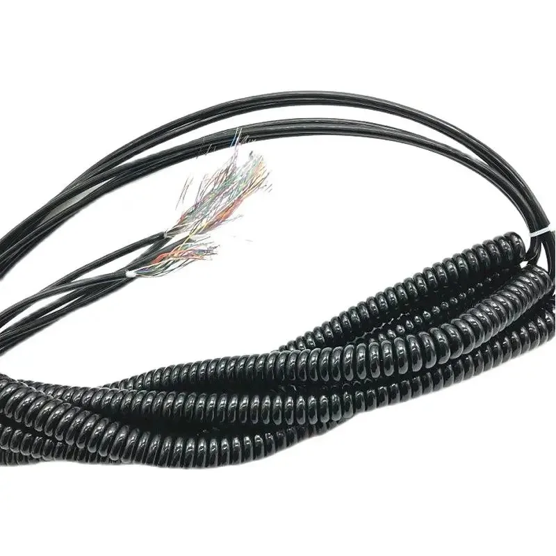 Spiral Shielded Spring Cable 7‑21 Cores 4M 6M For CNC MPG Manual Pulse Generator Handwheel