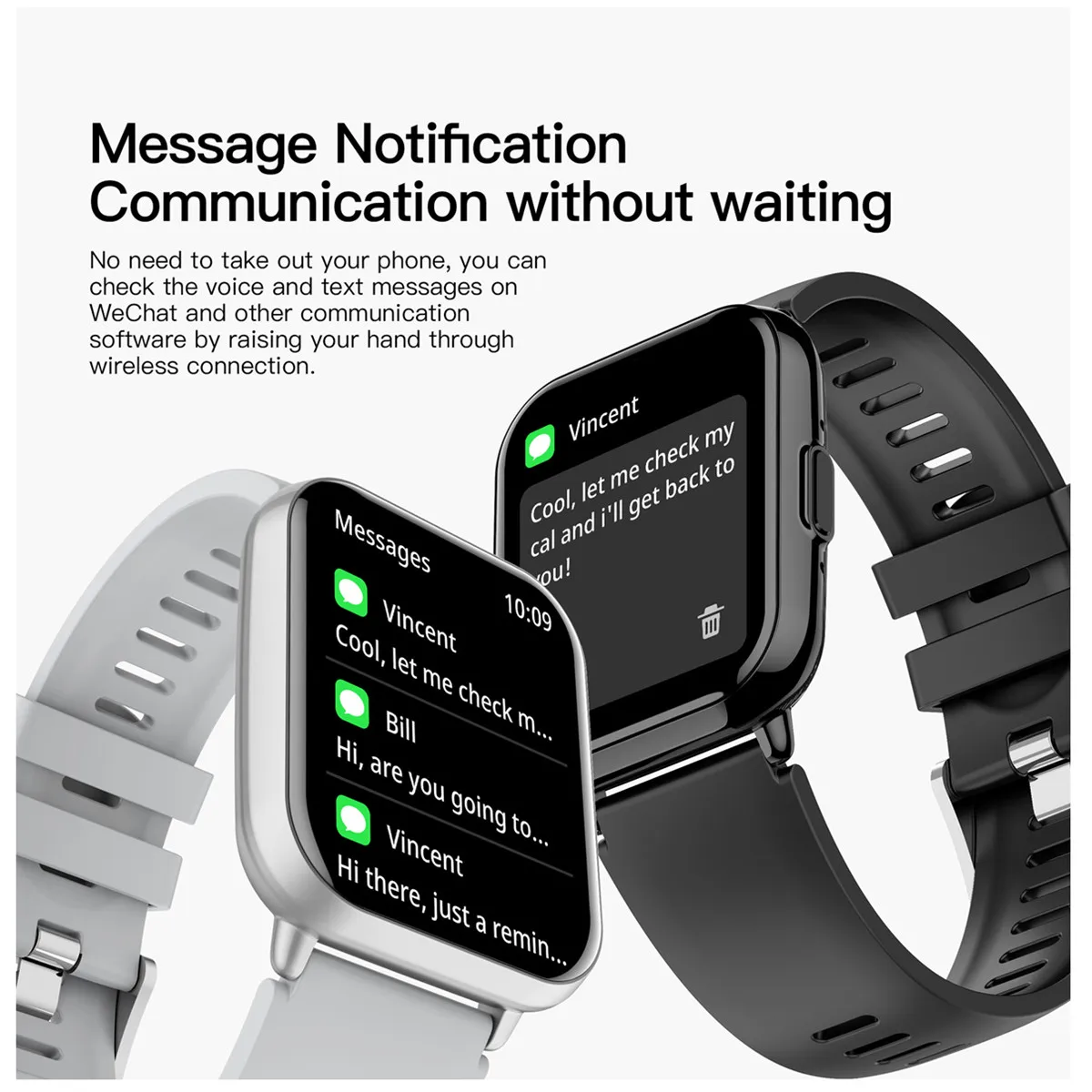 امرأة ساعة ذكية مقاوم للماء 1ATM تلقي دعوة مساعد صوت Whatsapp تذكير بطلب مخصص ساعة السيدات الذكية لنظام أندرويد IOS #5