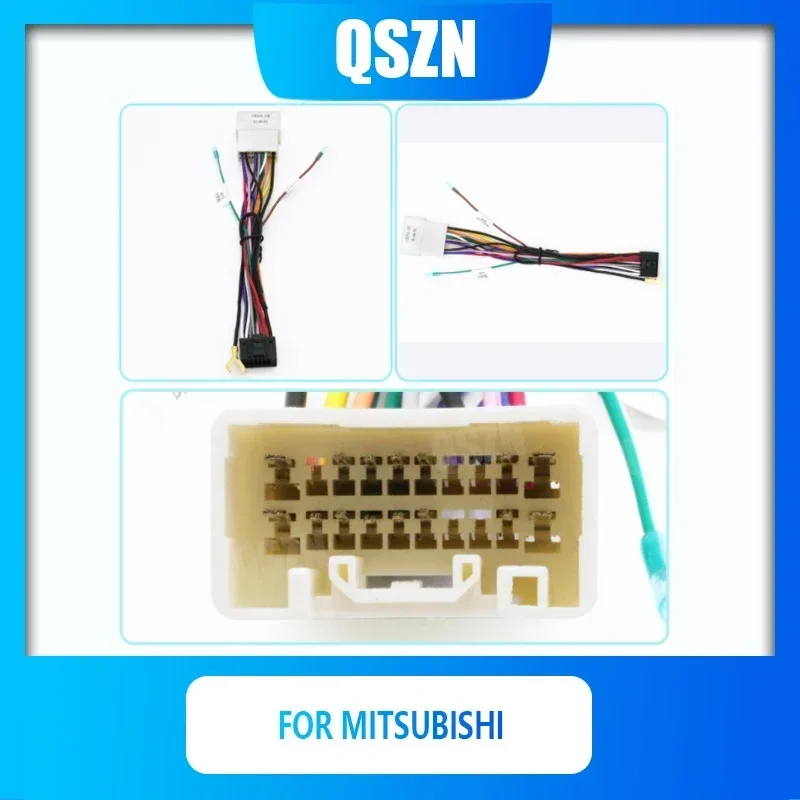 QSZN สำหรับ Mitsubishi Honda Chevrolet Nissan Toyota Ssangtong Kia Suzuki 16พินสายไฟสายวิทยุรถยนต์