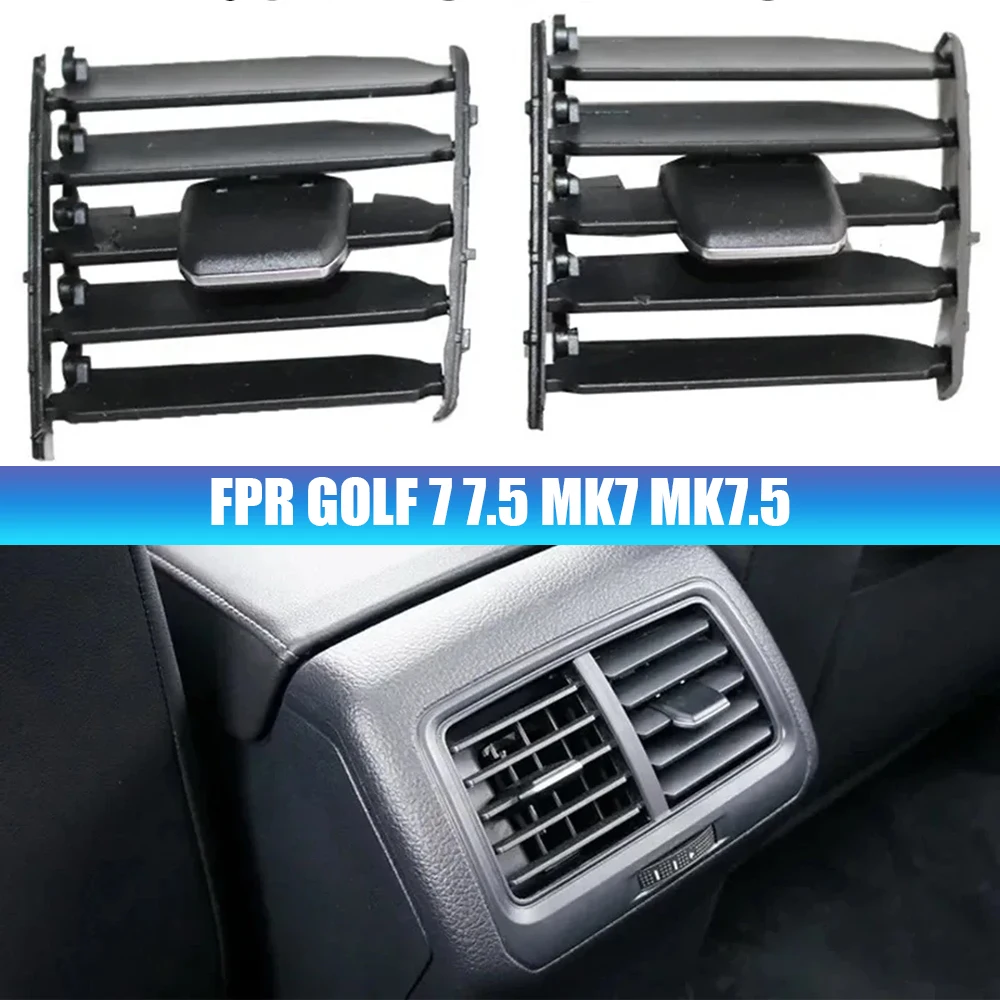 Reposabrazos trasero de coche, centro A/C, aire acondicionado, parrilla de ventilación, Clip plegable embellecedor para Golf 7 7,5 MK7 MK7.5 2013-2020, 1 ud.