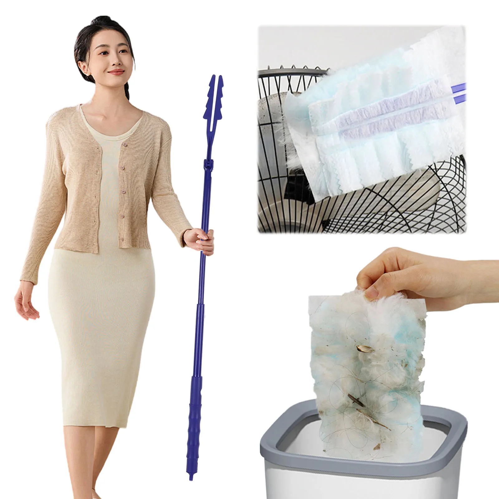 Picture 5: 40PCS Fluffy Duster Refills Adjustable Length Handles Disposable Microfiber Duster Refills Disposable Microfiber Feather Dusters