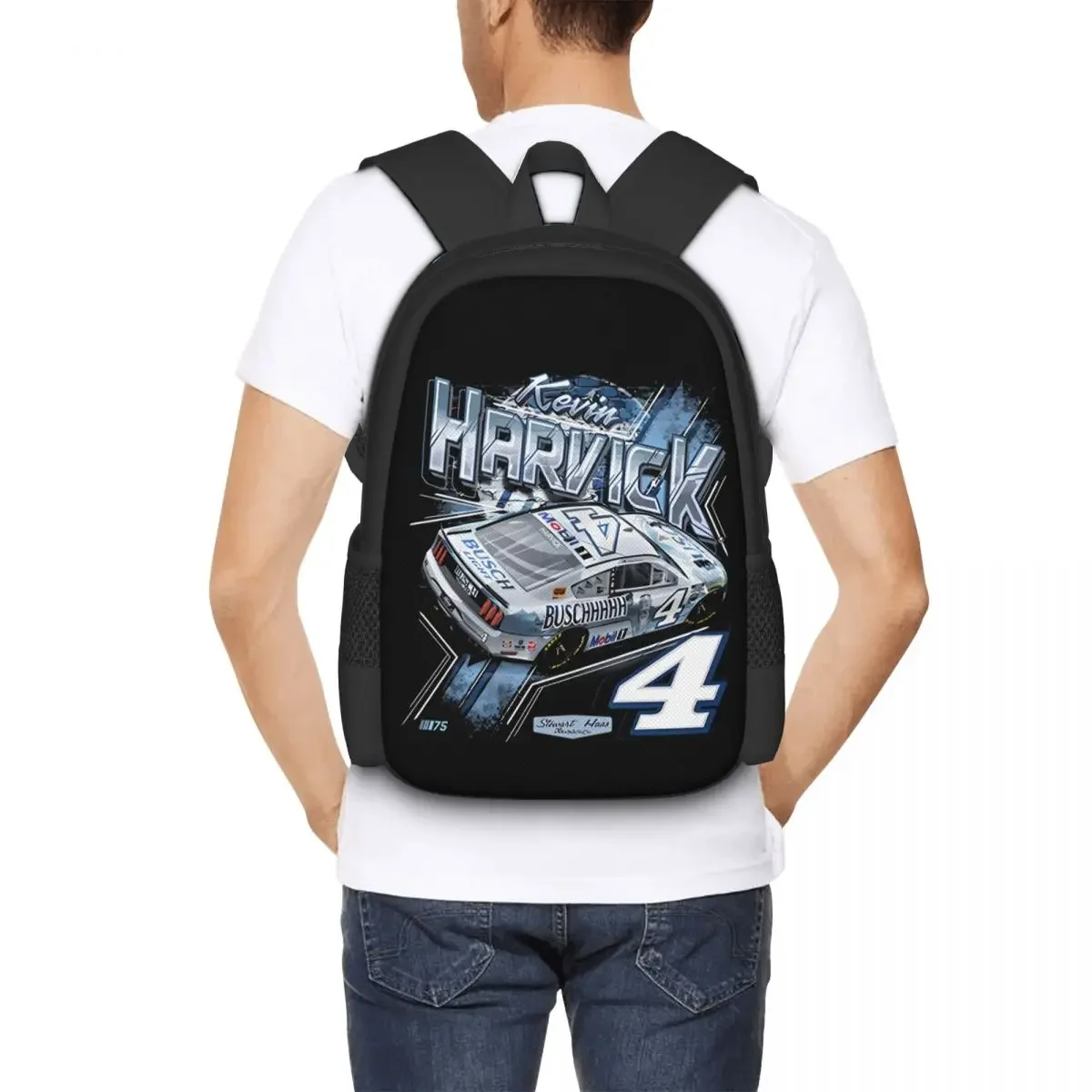 Kevin Harvick 4 Travel Laptop Backpack, Business College School Computer Bag Gift for Men & Women