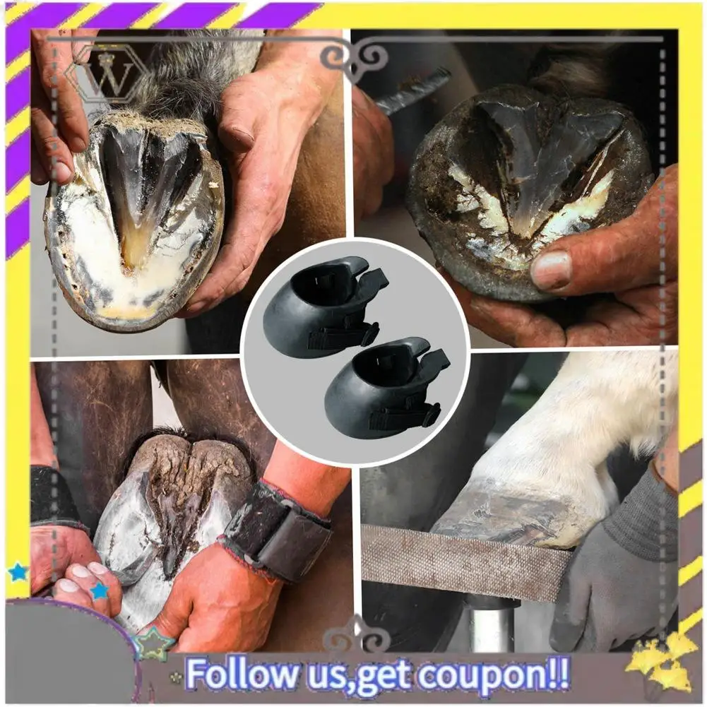 

New Rubber Horse Hoof Boots For Safety, Protection, & Rehabilitation - Ideal For Training & Competitions-L