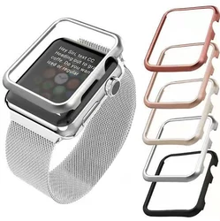 Cubierta de aluminio para Apple Watch Ultra, 49MM, 8, 7, 6, 5, funda de 45mm, marco de parachoques mate, IWatch Series 6 Se, 5, 4, 3, Protector 38, 40, 42, 44mm