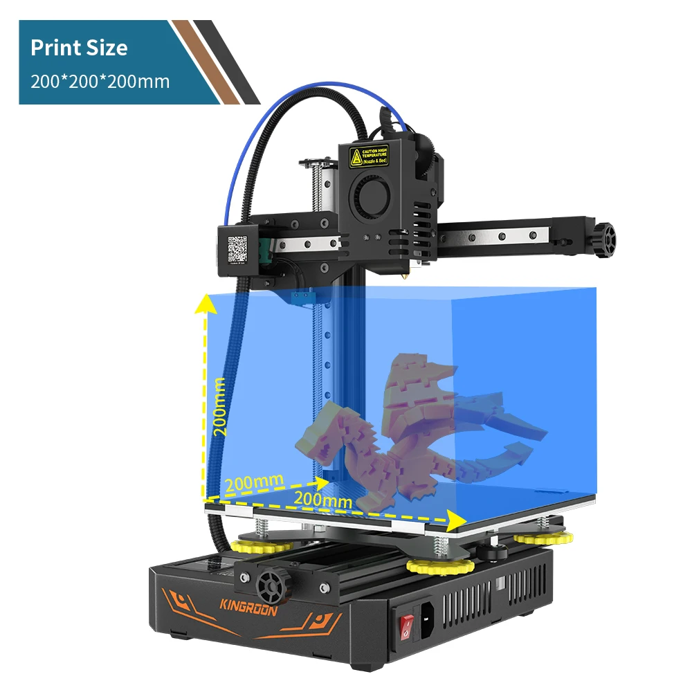 High Speed Kingroon KP3S Pro 3d Drucker 200*200*200mm DIY 3d Printing Machine FDM Impresora 3d Printer For Different Use