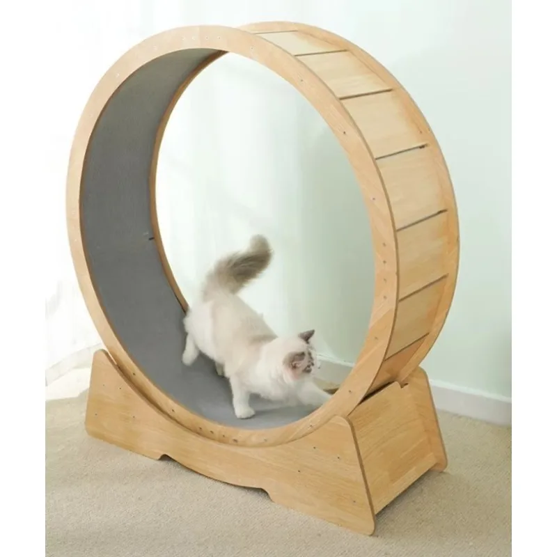 

Wooden Cat Running Wheel, Multi-Layer Silent Climbing Toy