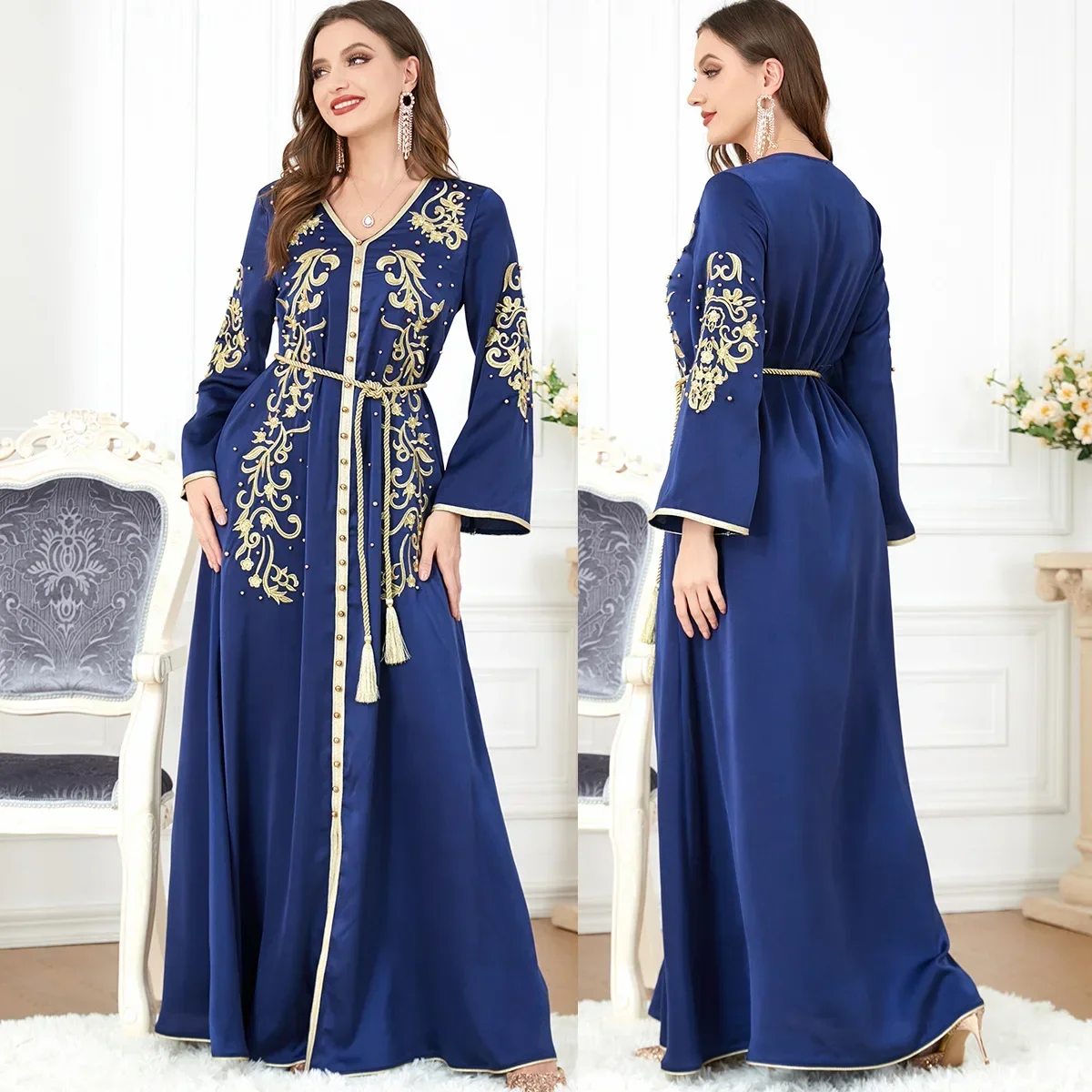 Dubai Abaya for Women Kaftan Turkey Islam Arabic Muslim Abayas Long Dress Fashion Loose Muslim Dress Women Caftan Vestidos Robe