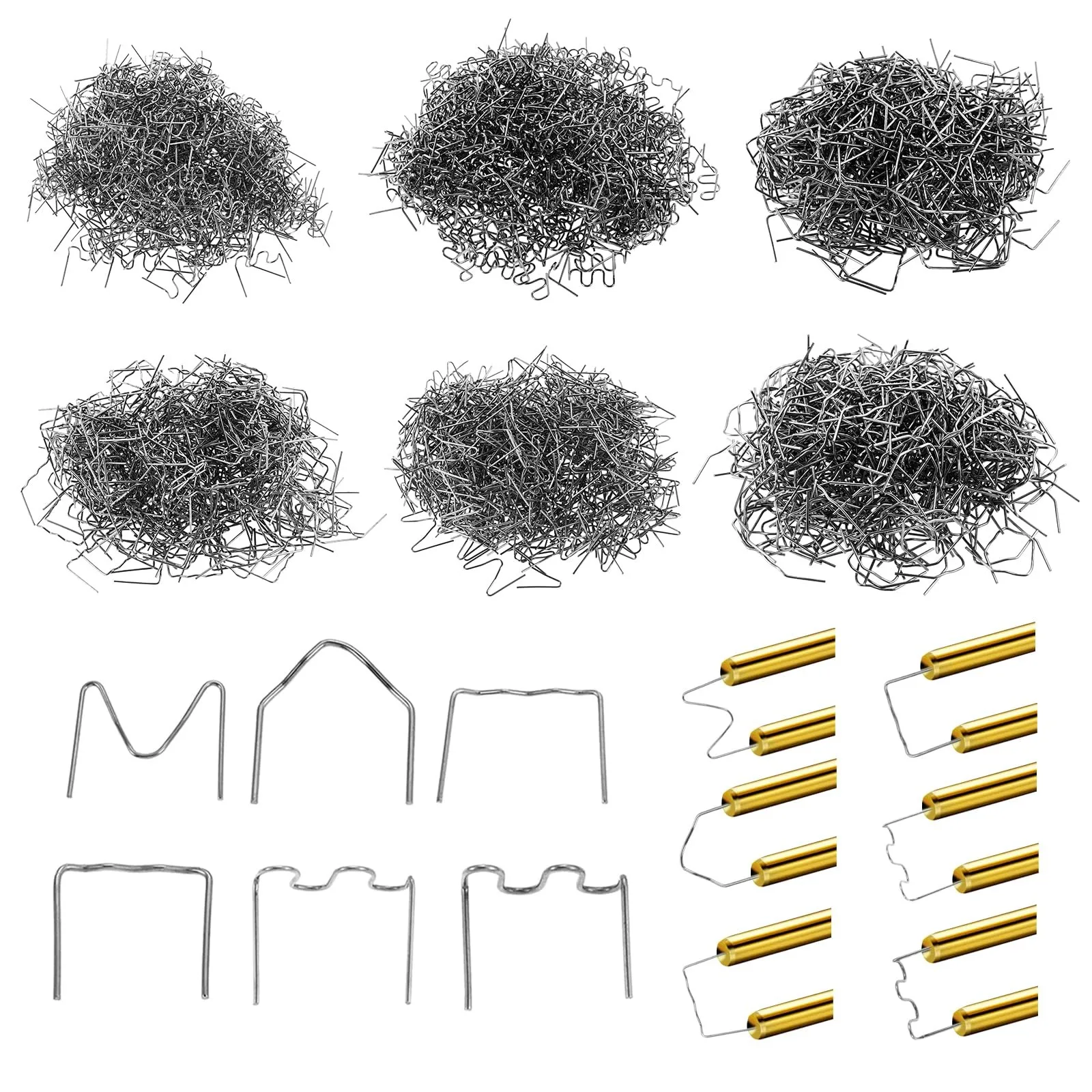 

3000 PCS Plastic Welding Staples, 6 Types Hot Welder Staples Repair Tool Kit