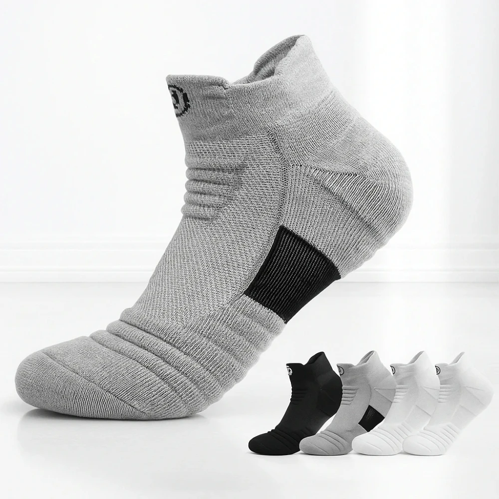 3-1 Pairs Men Football Socks Basketball Sports Thickened Towel Bottom Breathable Men's Short Mid-tube Socks Designer Socks