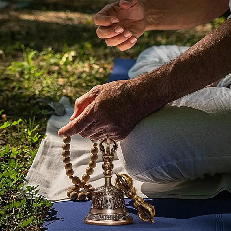 

Meditation Chime Dharma Object Alter Pray Singing Bowl Hand Bell Handmade Singing Bowl Dorje Vajra Buddhist Altar Dharma Object