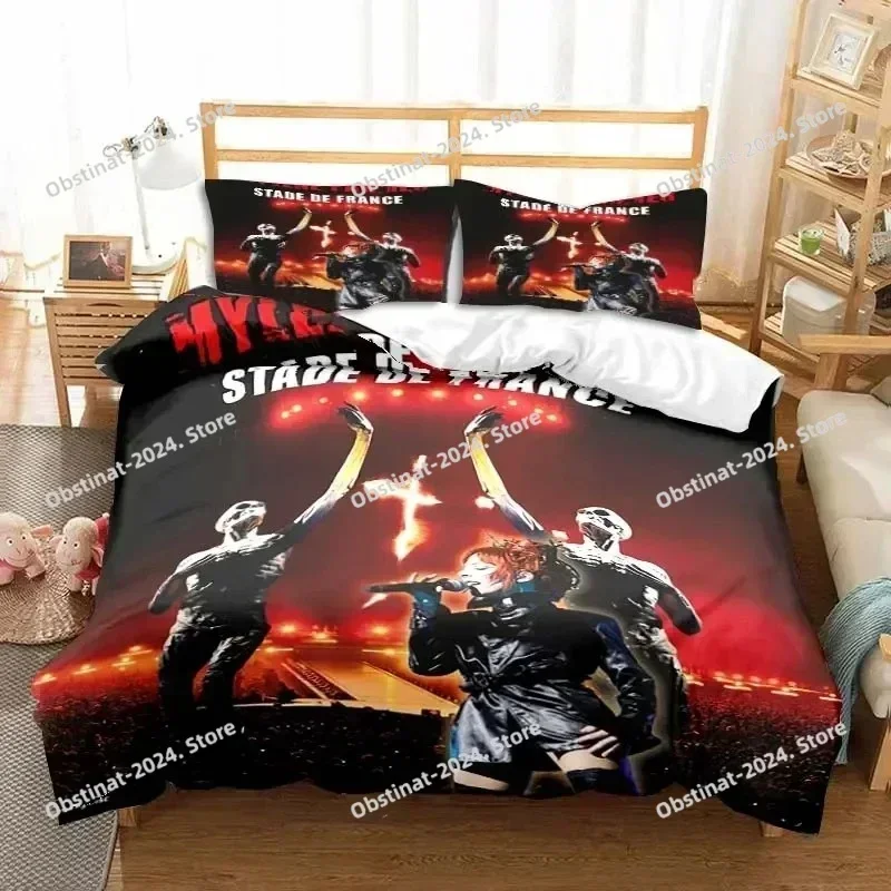 Singer Mylene Farmer Bedding Set Duvet Cover Bed Set Quilt Cover Pillowcase Comforter king Queen Size Boys Adult Bedding Set