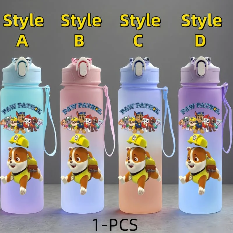 PAW ตัวการ์ตูนน่ารักถ้วยน้ําขนาดใหญ่ความจุกลางแจ้งแบบพกพาเชือกดื่มขวดเด็กของขวัญกาต้มน้ําดื่ม