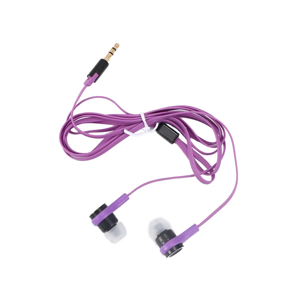 3.5mm In-Ear Earbuds Noodle Line Earphones Bass Stereo Headset Subwoofer Headset Video Game Mobile Phone Earphones