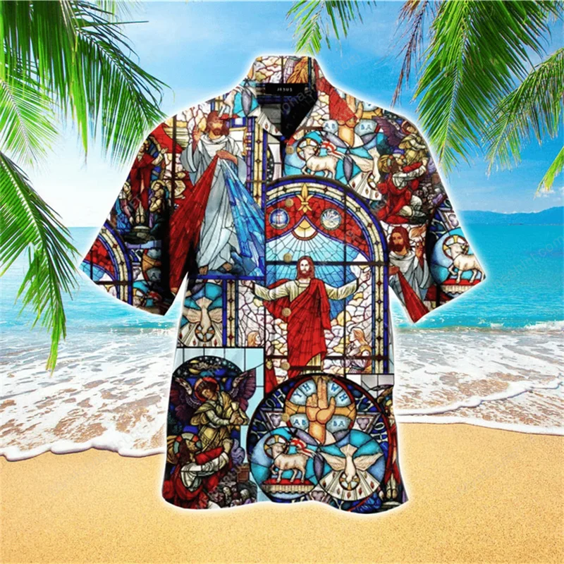 

God Loves The Common People Jesus Hawaiian Shirts Mens Womens Fashion Cool Beach Shirts Summer Cool Floral Shirt Tops Clothes