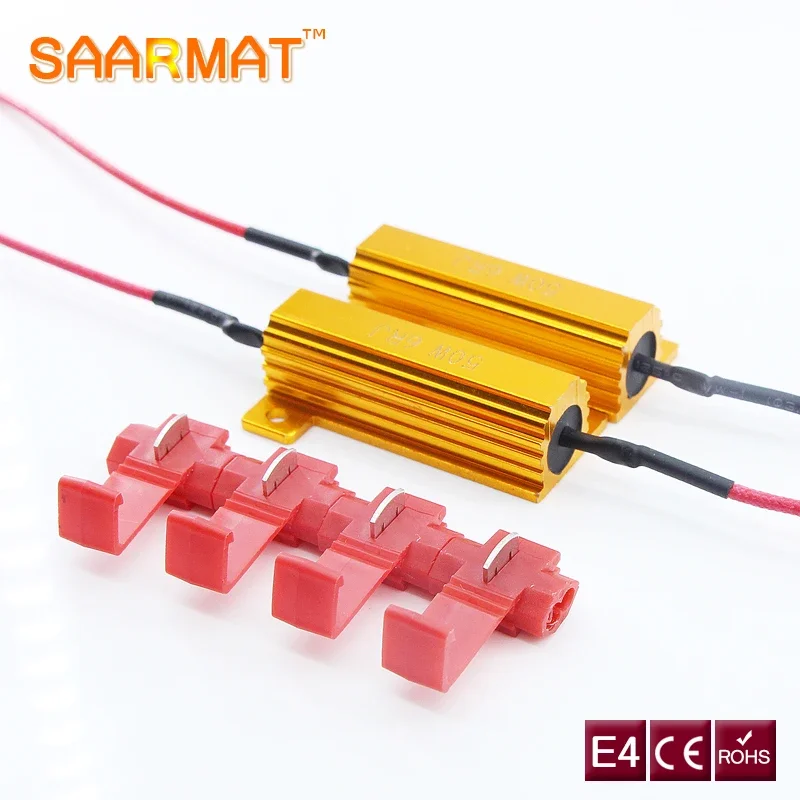 

2X 50W LED Bulb Brake Turn Signal Light Fog Lamp Load Resistor Fix Error Fast Flash 7443 W21W 7440 P21/5W 1157 P21W 1156 PY21W