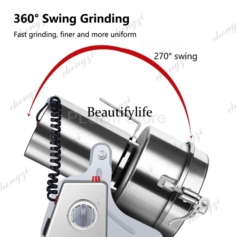 4500g 304 Stainless Steel Grinder Machine Large-scale Crusher Household Mill Commercial Powder Ultra-fine Grinding Machine MillA view 4
