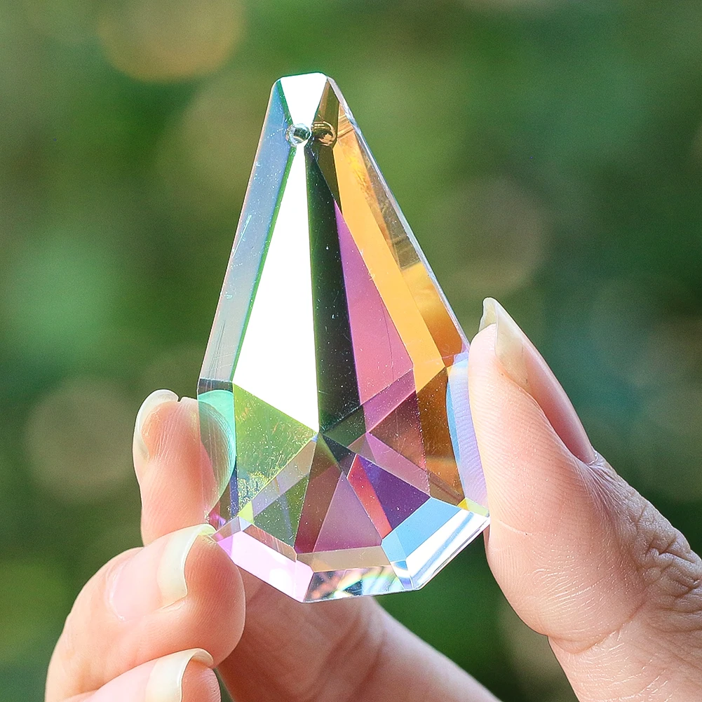 50mm AB Color Hanging Crystal Suncatcher Chandelier Prisms Sunlight Rainbow Maker Window Car Pendant Glass Crafts DIY Jewelry