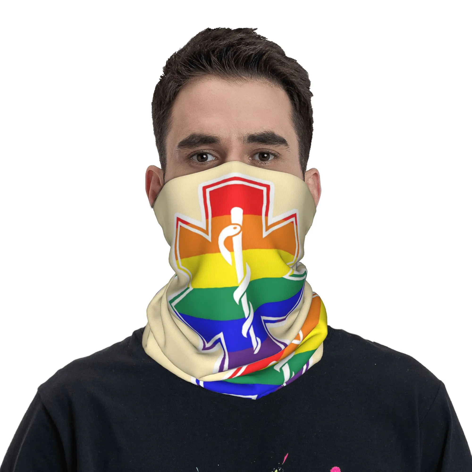 مخصص نجمة الحياة الرقبة الجراب النساء الرجال يندبروف الشتاء خدمة الطوارئ باندانا وشاح لركوب الدراجات