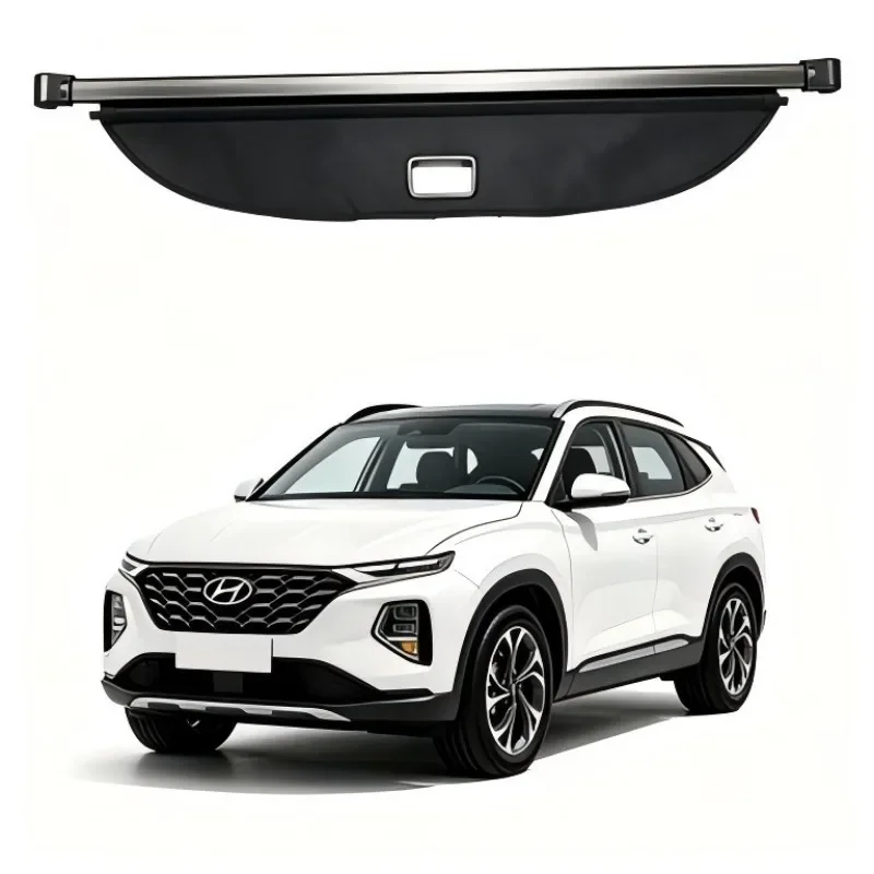 Cargo Cover Trunk Privacy Shade Rear Security Partition Anti-Theft Shield Organizer for Hyundai Santa Fe 2024