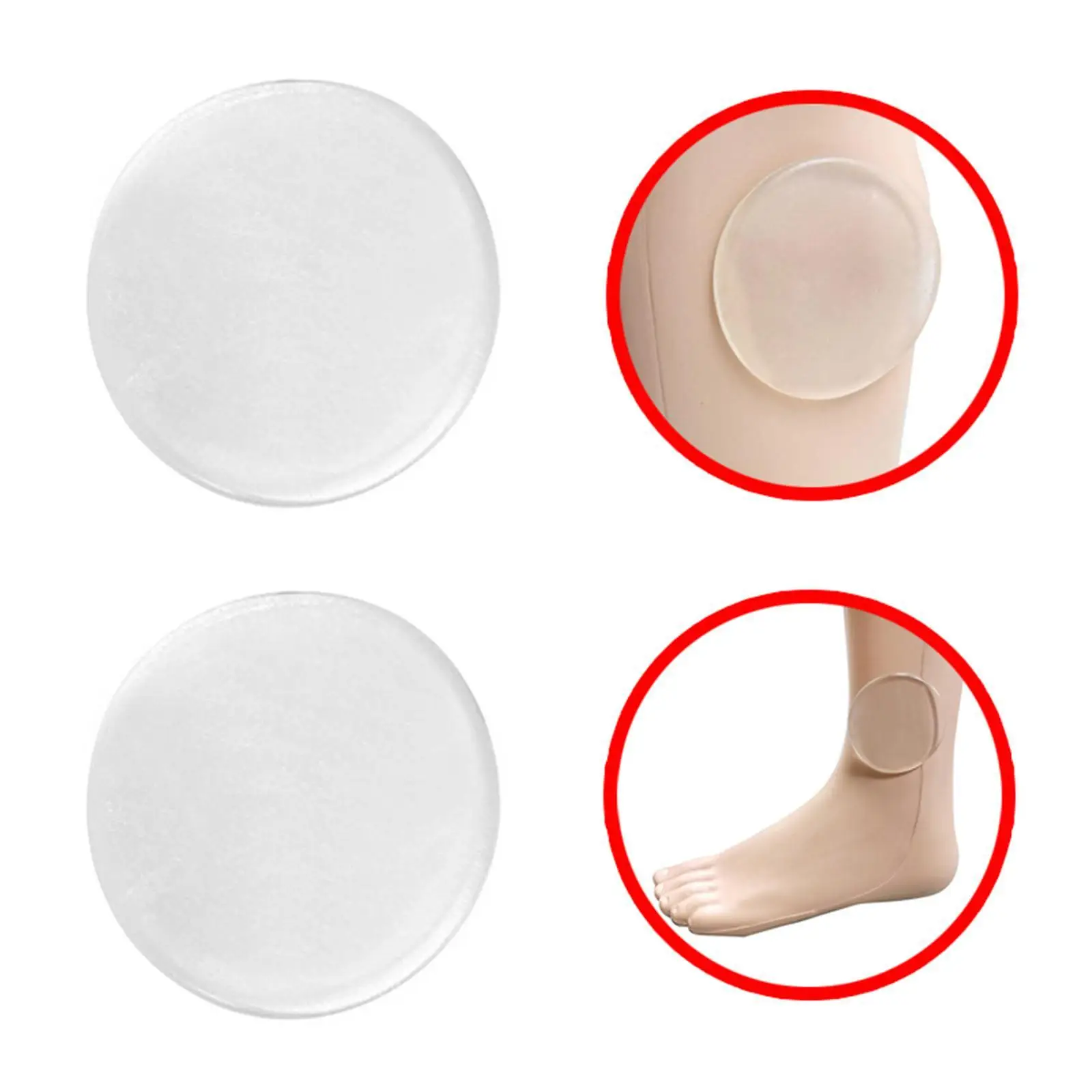 2x Ankle Pads Transparent Ankle Cushion Pads for Hiking Boots Ice Skating
