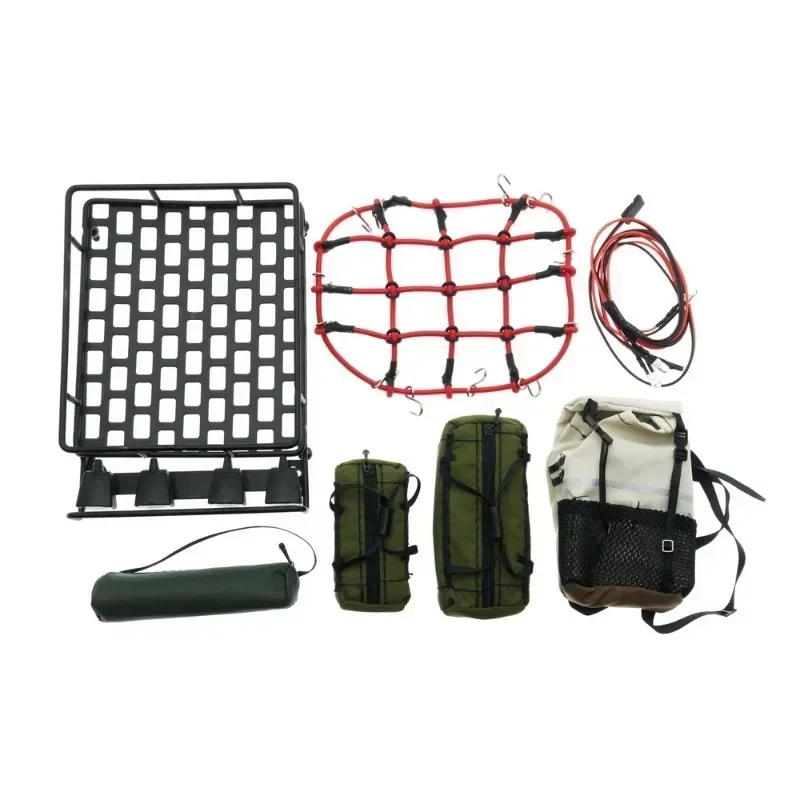 Universal Roof Racks With LED Light for 1/14 1/12 1/10 RC Crawler Car SCX10 CC01 MN D90 D91 D99 MN90 MN99S
