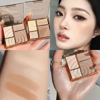 4 Colors Matte Highlighter Bronzers Palette Face Shading Grooming Powder Long-Lasting Makeup Face Contouring Shadow Cosmetics