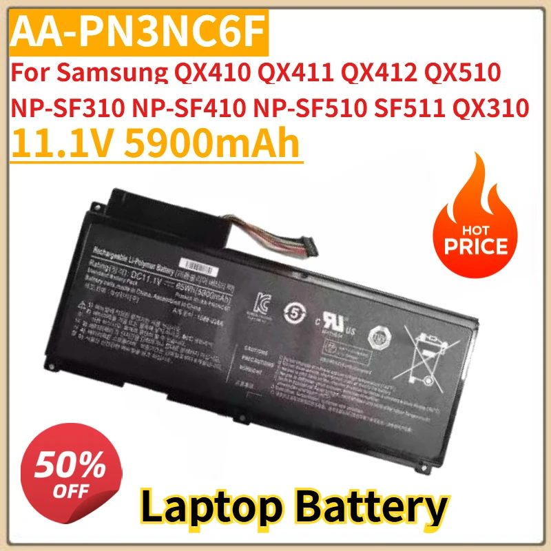 عالية الجودة AA-PN3NC6F بطارية الكمبيوتر المحمول 11.1V 5900mAh لسامسونج QX410 QX411 QX412 QX510 NP-SF310 NP-SF410 NP-SF510 SF511 QX310