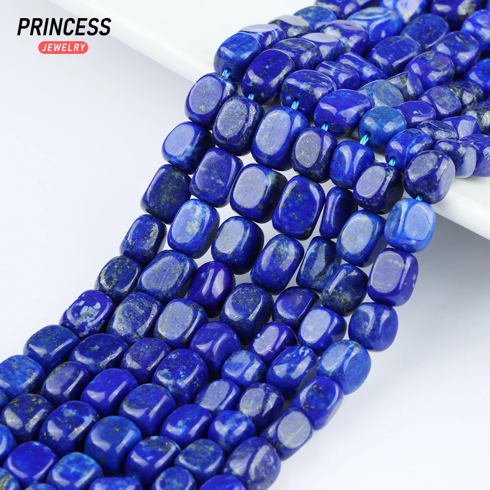 

A+ 100% Natural Lapis Lazuli 5-7mm Cuboid Pebble Loose Beads for Jewelry Making Bracelets Wholesale Stone Beads DIY Accessories