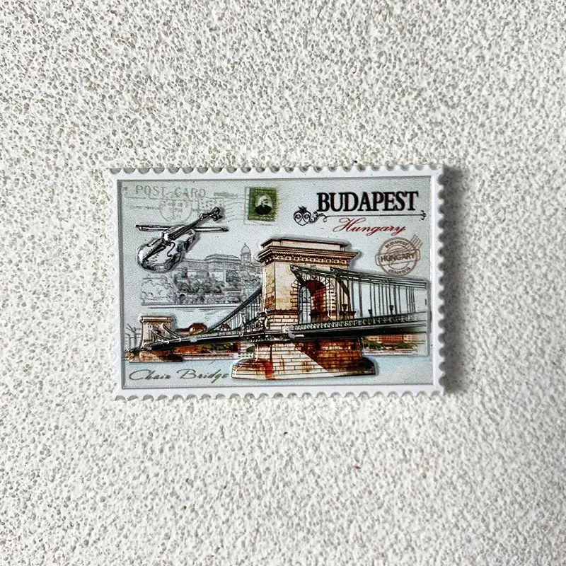 

Hungary Budapest Landmark Bridge Over the Sea Cultural and Creative3d3D Decorative Magnetic Souvenir