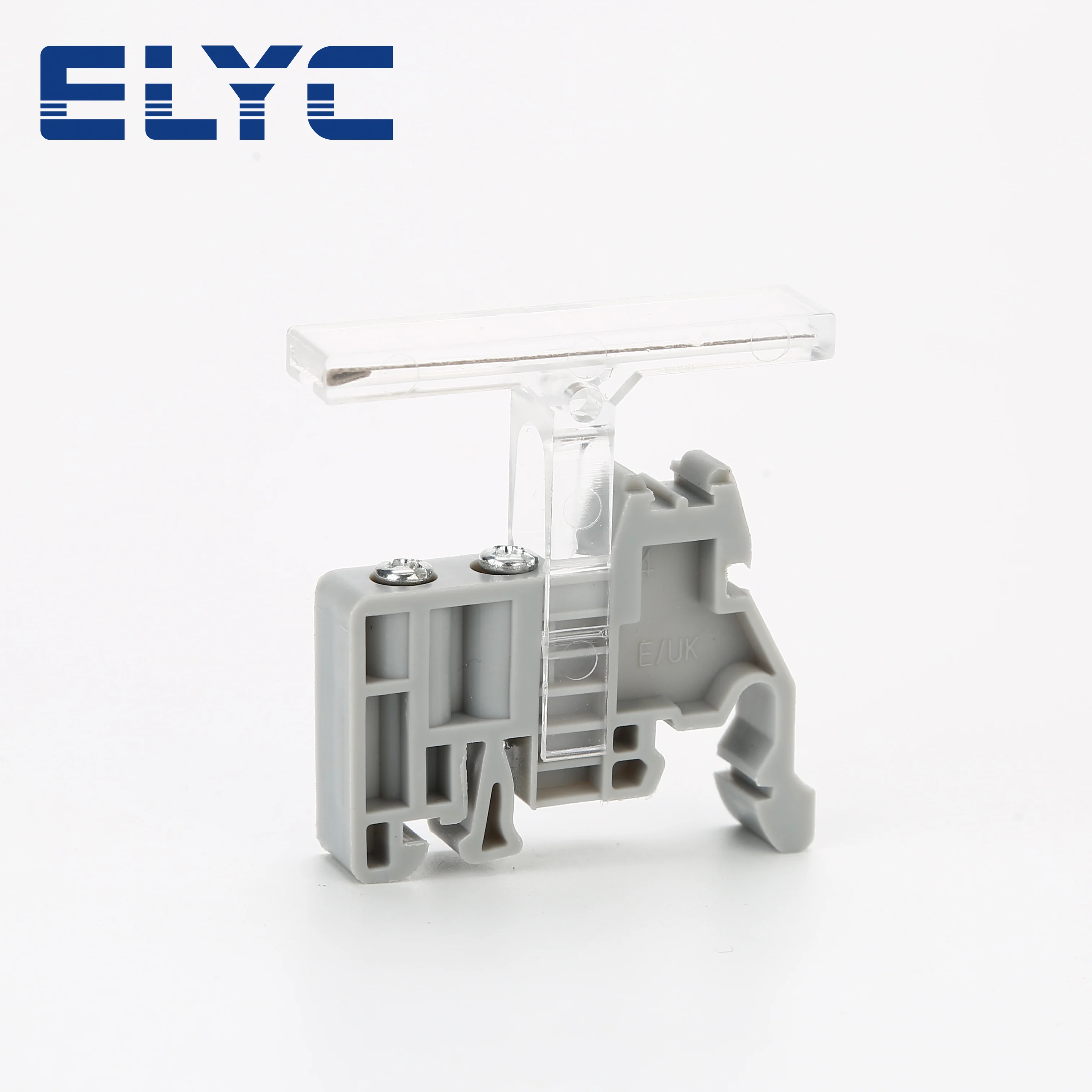 10Pcs End Stop Bracket E/UK E/UK3 EW35 WKF35 Mounting NS 35 DIN Rail Terminal Block Fixed CLIPFIX Screwless Tool-free End Clamp