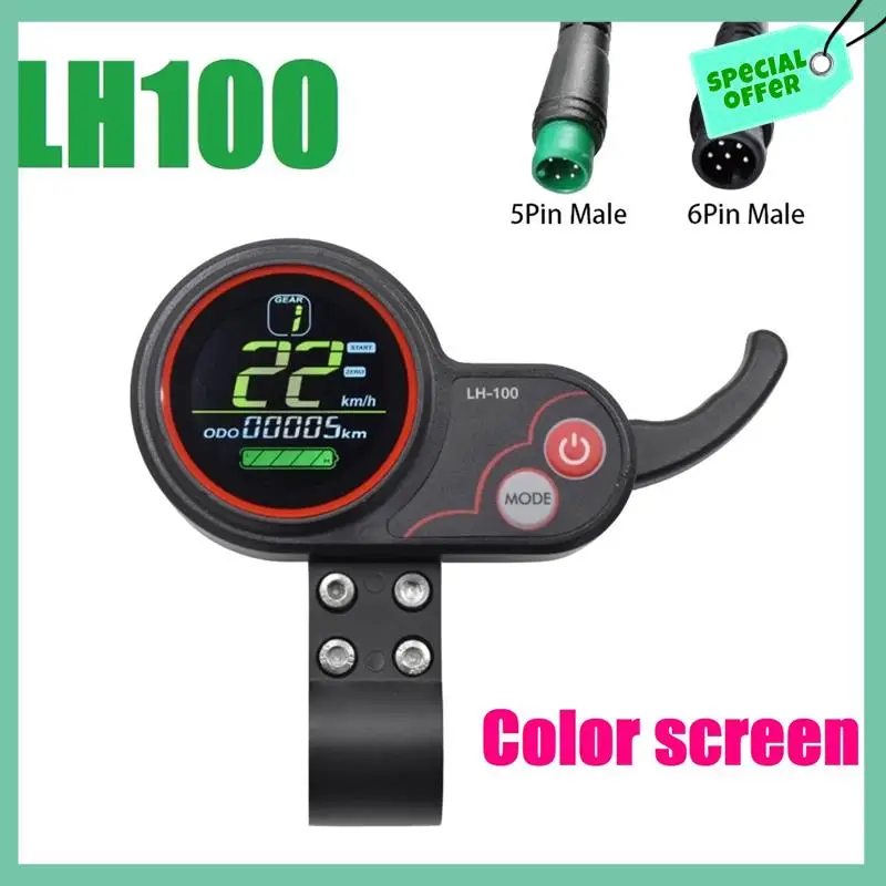 

A03G-LH100 LCD Display Dashboard Throttle Meter 24V-60V For Kugoo Electric Scooter Ebike LCD Display Speedometer Replacement (6P