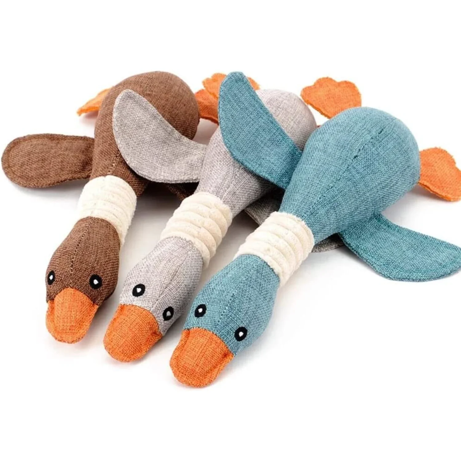 Goose Gone Wild  Dog Toy Bundle  -Pack Vibrant Squeaky Geese - Hilariously Shreddable & Rip-Ready - Canine -Ripping Fun Guarante