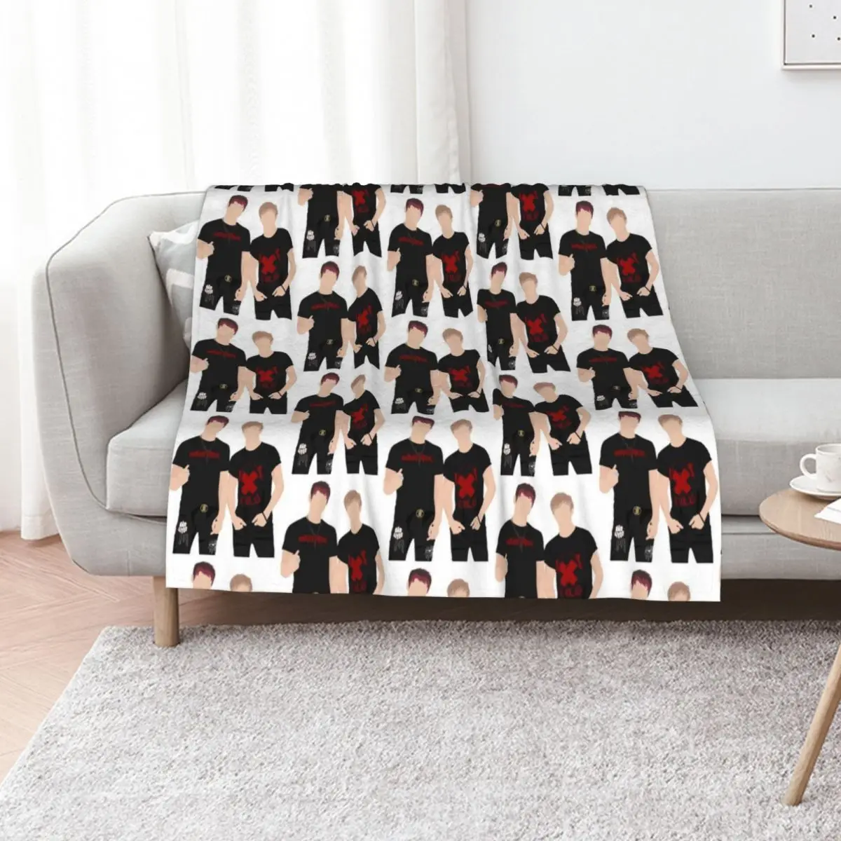 

Sam and Colby Throw Blanket Furrys Beautifuls Decorative Throw bed plaid Blankets