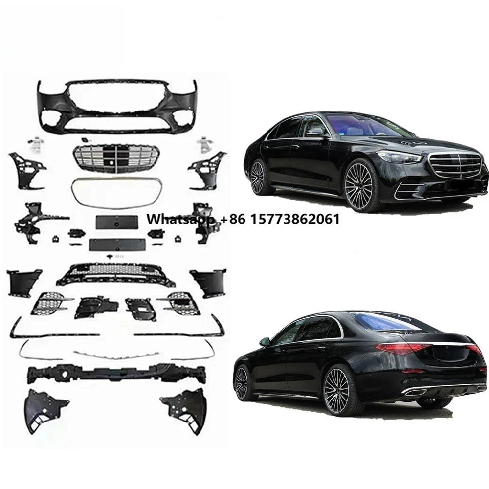 

2021 S Class W223 Normal Sport Full Set Body Kit Exterior Auto Car Accessory Facelift Kit Replacement Upgrade with Bumpers