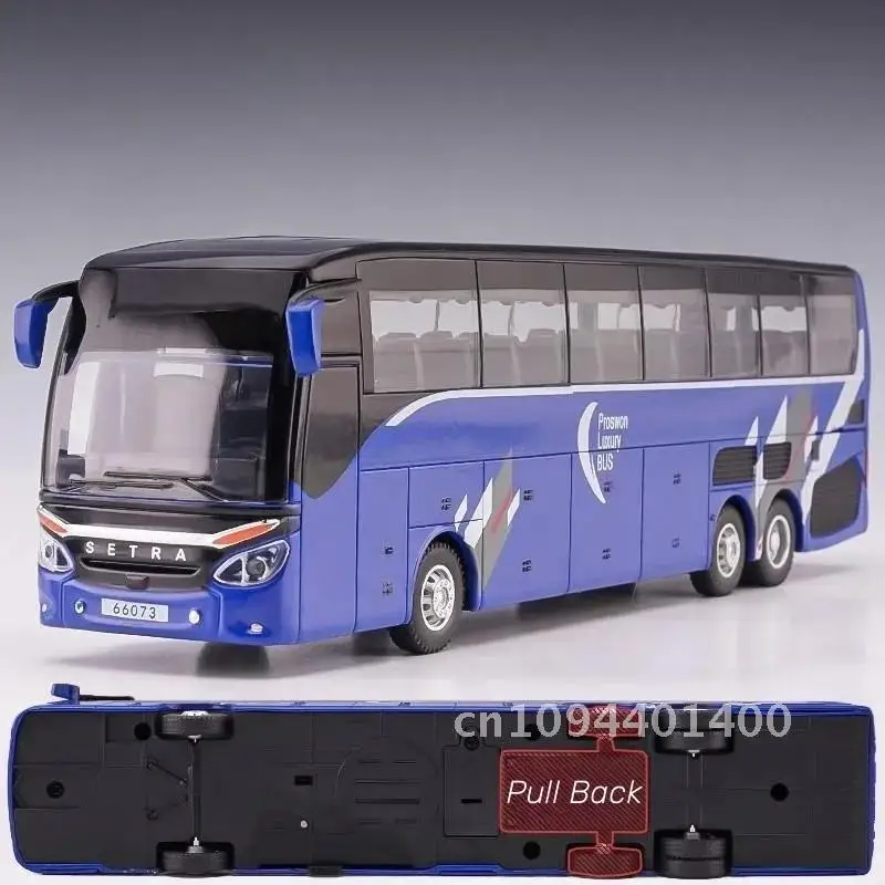 SETRA fraîchement Benefits Bus Toy Car, Diecast, Miniature Model, Rib Back, Sound and Light, Collection dos, Gift for Boys, Children, 1/50