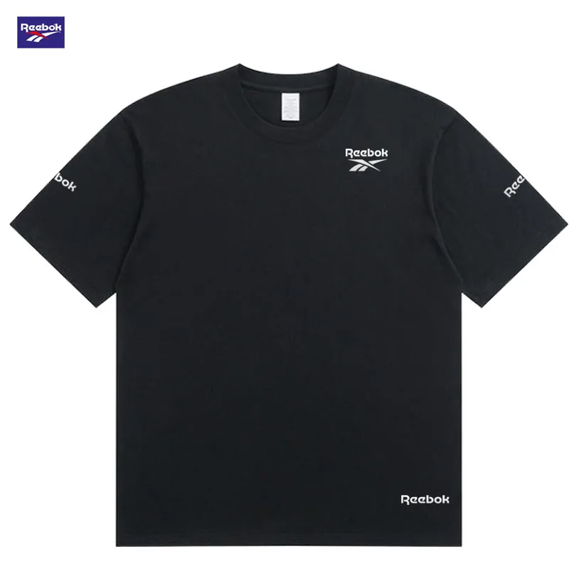 Reebok Classic and Simple Men's Spring/Summer Loose Trend T-Shirt. Suitable for Various Sports Such as Cycling, Hiking and Jogg