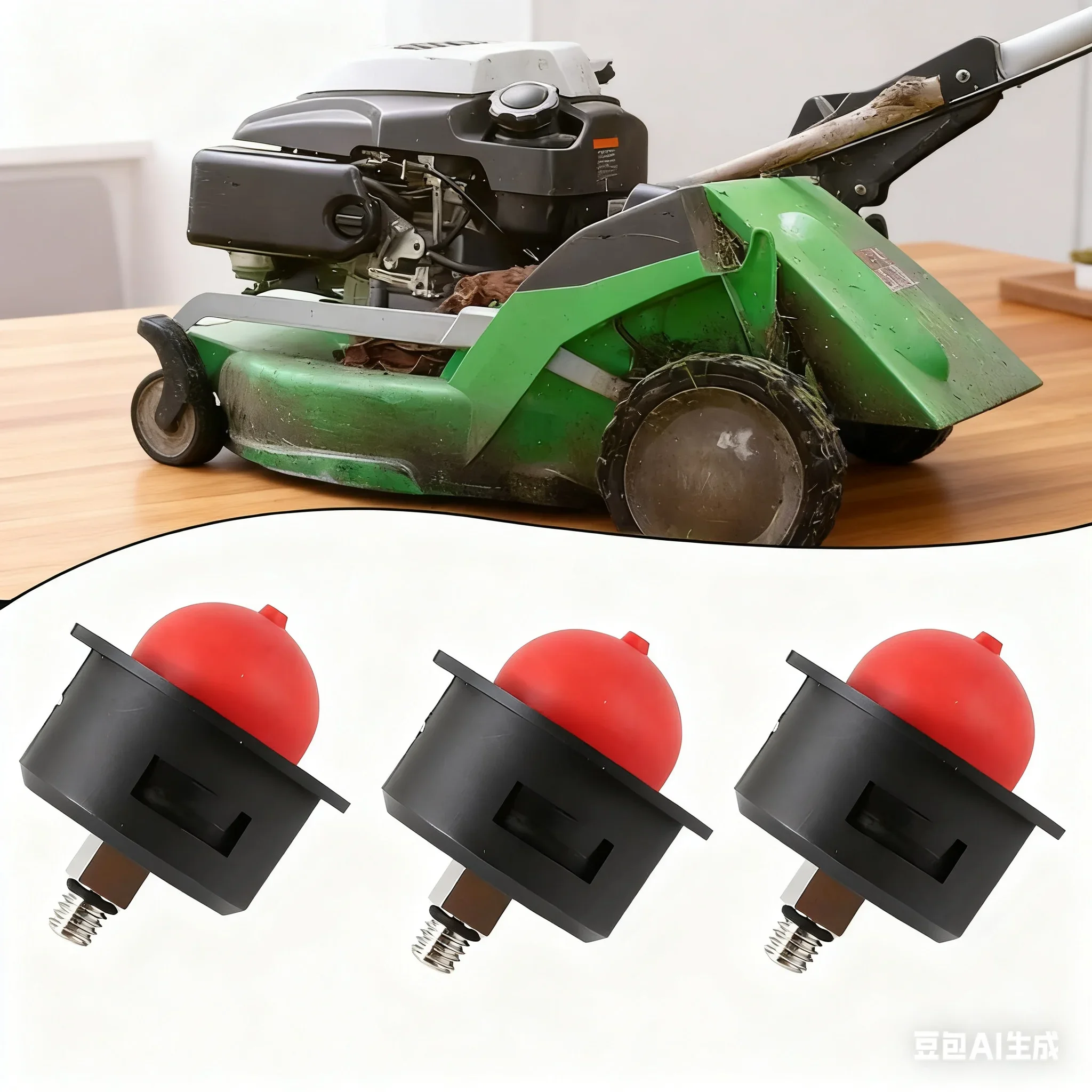 3PCS Attachment-Primer Bulb Set P65051000001 Engine For-Primer Bulb For T375 T475 T575 T675 Lawn Mowers Garden Power Tools