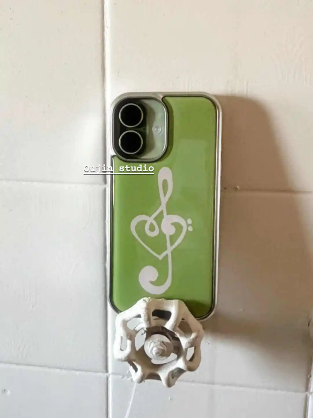 Korean Ins Style Niche Minimalist Green Notes Phone Case For Samsung Galaxy S23 S24 S25 S26 PLUS ULTRA FE EDGE Cover