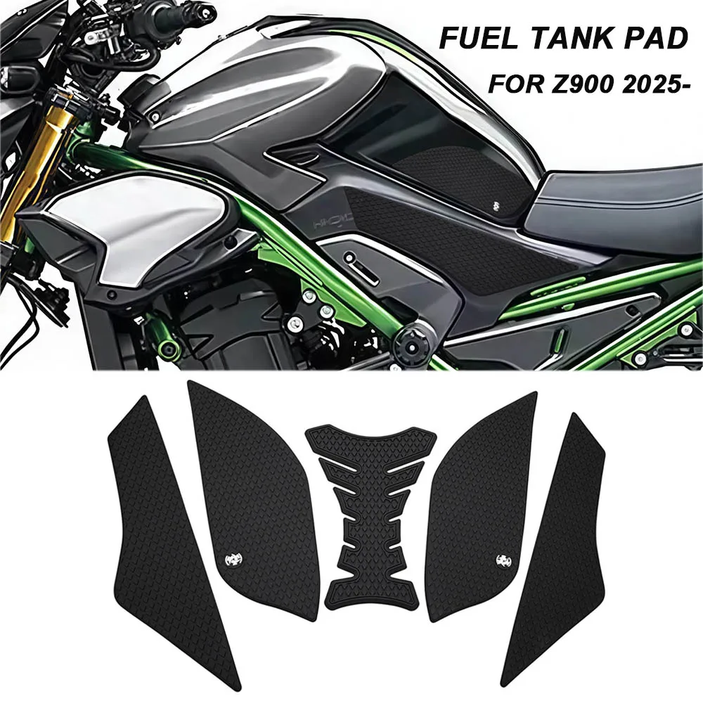 For Z900 Z 900 Z900 2025 Motorcycle Accessories Non-slip Side Fuel Tank Stickers Waterproof Pad Rubber Sticker
