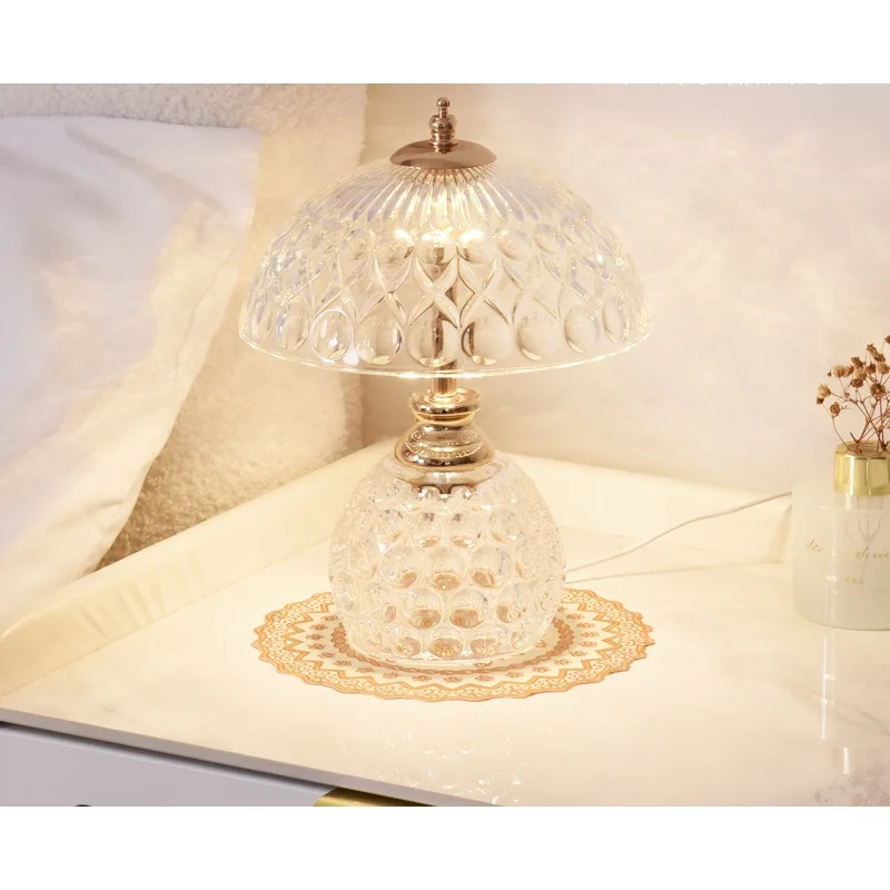 

Crystal desk lamp, bedroom bedside table lamp, light luxury 2025 new style, high-end atmosphere, French style night light