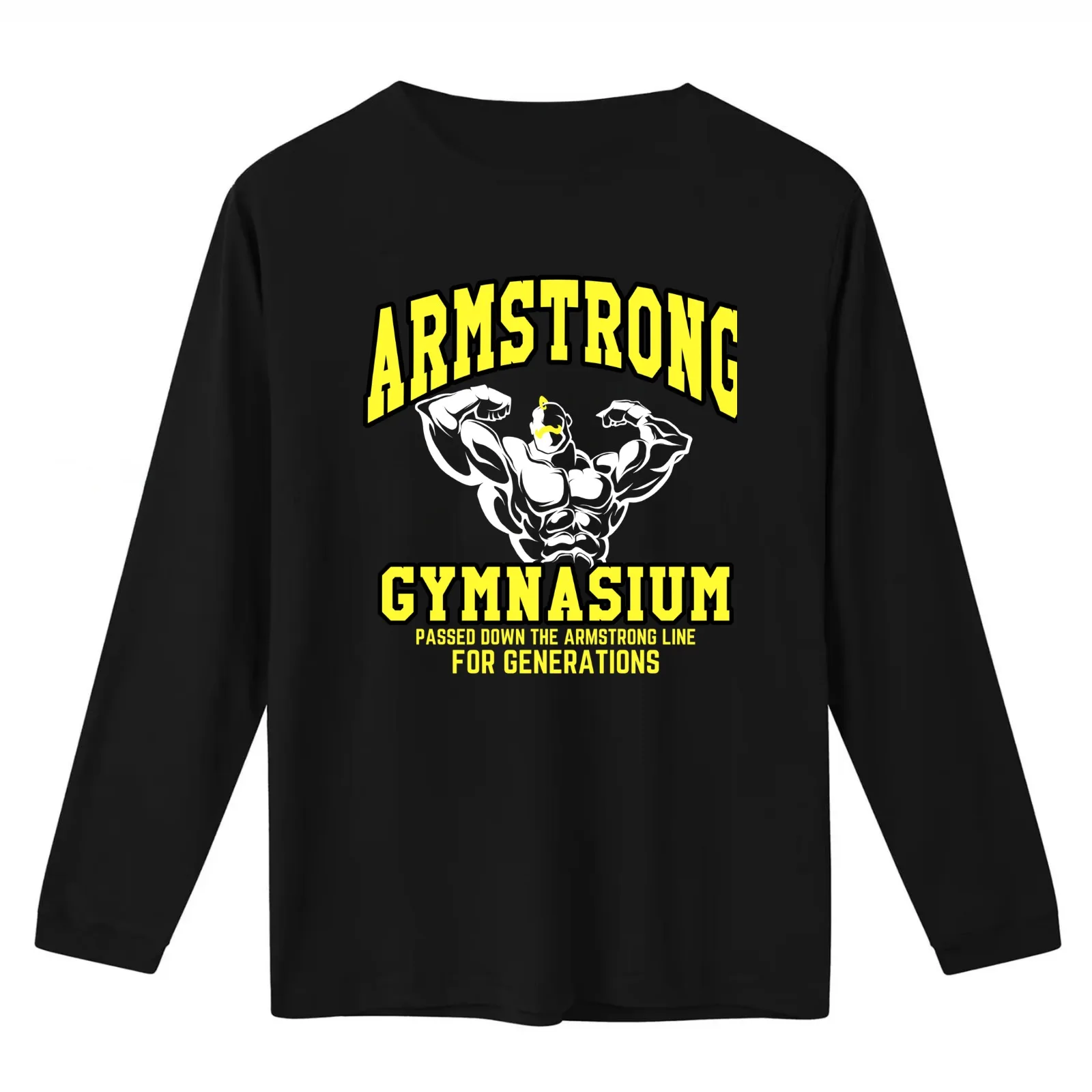 Armstrong Gym T-Shirt Summer Casual Cotton Tee Oversized Streetwear Tops Vintage Graphic Print Loose Fit Short Sleeve