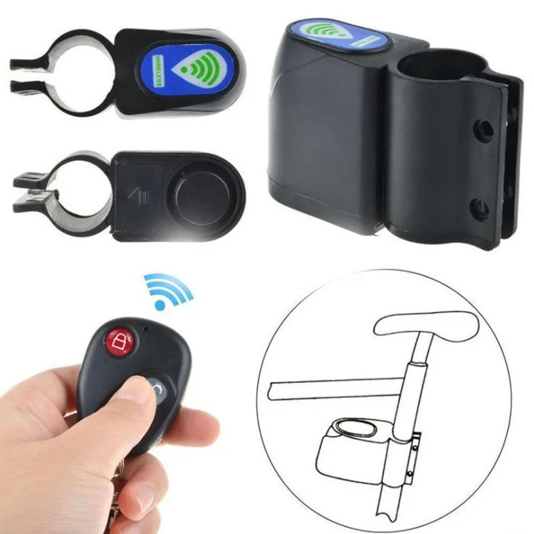 

95dB Wireless Remote Control Bicycle Alarm - Anti-theft Anti-lost Warning Security Alarm for Motorcycle Scooter