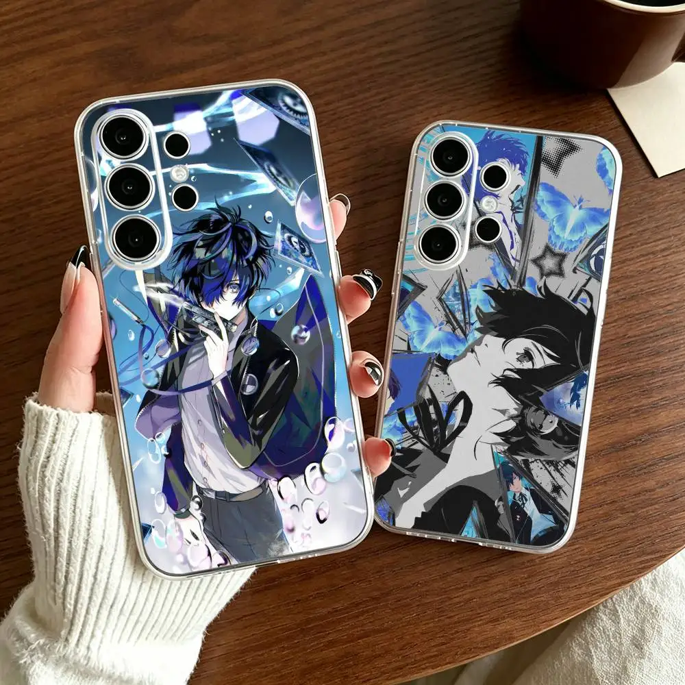 Stylish Game Persona 3 Makoto Yuki  Transparent Soft Silicone Phone Case For Samsung S25+ S24 S23 S22 S21 Plus