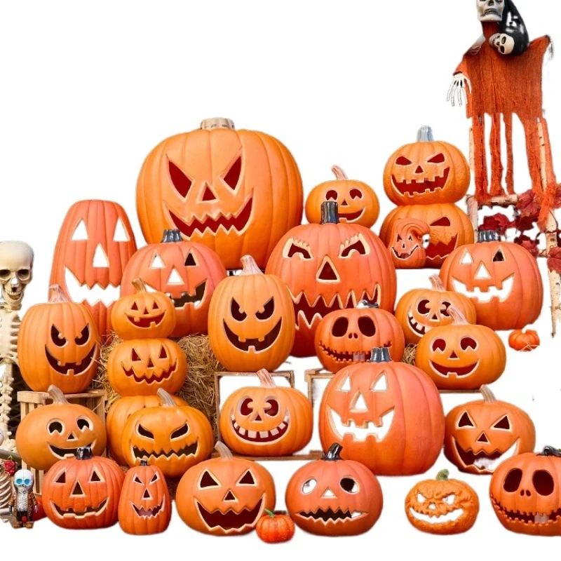 

Halloween decorations Big jack-o-lantern ornaments Outdoor activity scene arrangement Indoor game Dress up atmosphere props