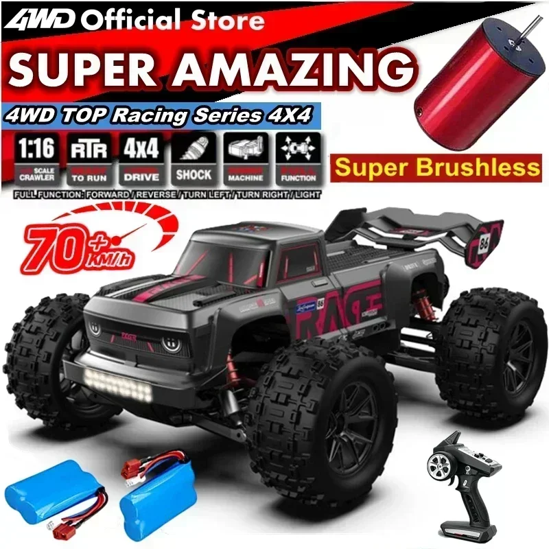 4WD RC Car 4x4 Off Road Drift Racing Cars 50 or 70KM/h Super Brushless High Speed Radio Waterproof Truck Remote Control Toy Kids