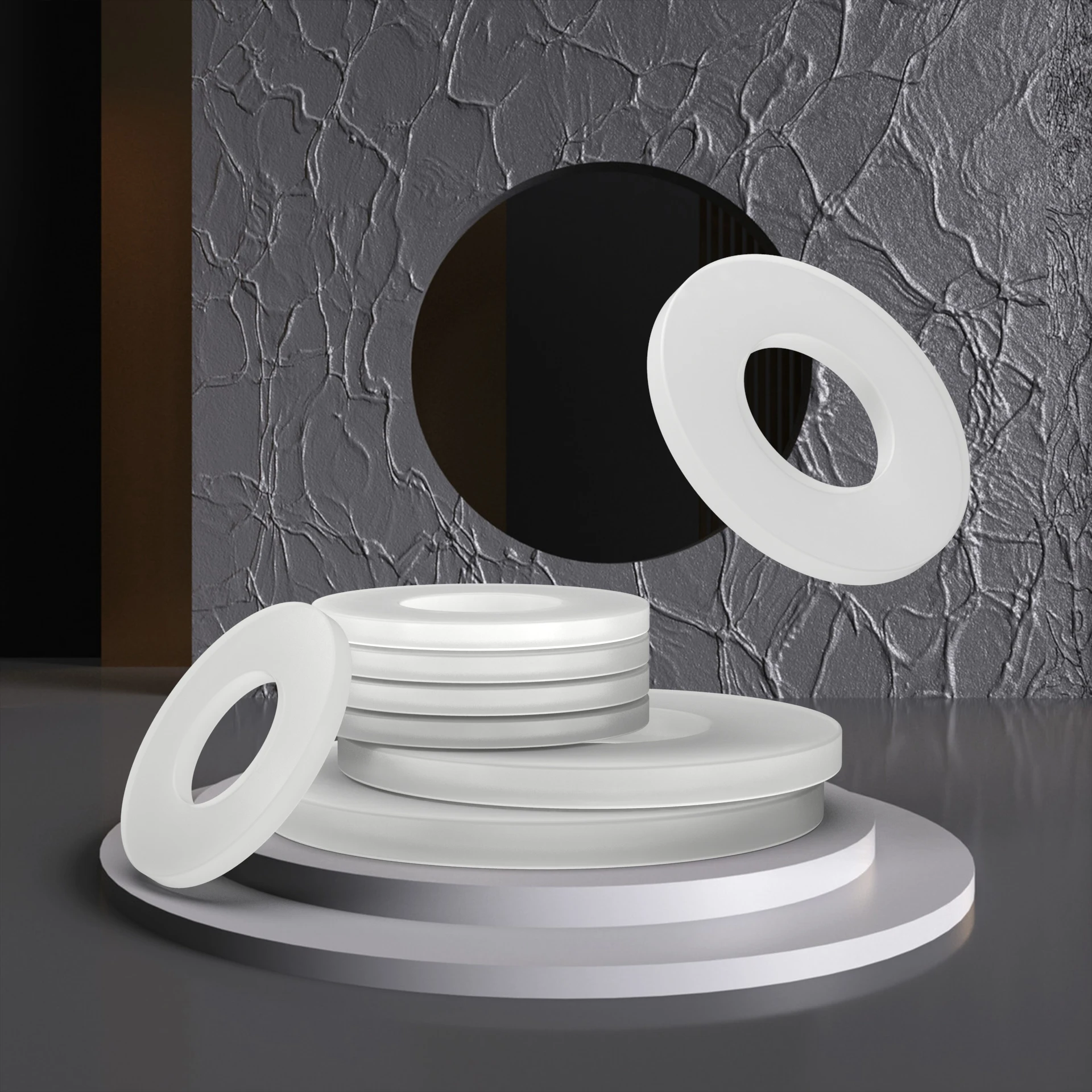 White Seals Rubber Ring Flat Washer 1.5-2mm Inner Diameter M2-M20mm Fast Delivery in Stock for Industrial Use