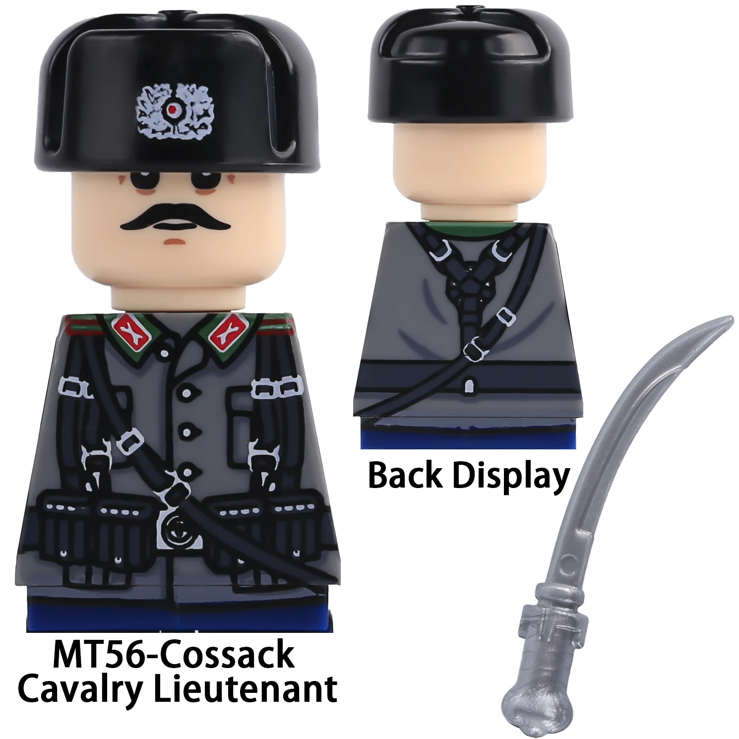 MOC WW2 Military Soldiers Engineer Commander Figures Building Blocks Lieutenant Camouflage Army Infantry Gun Weapons Bricks Toys