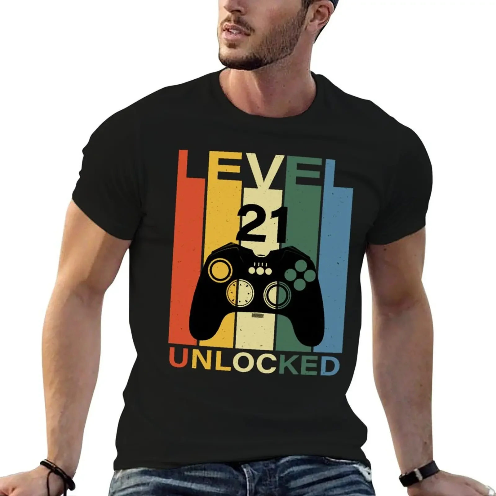 Level 21 Unlocked T-Shirt Aesthetic clothing graphic shirts quick drying anime tshirt mens champion t shirts