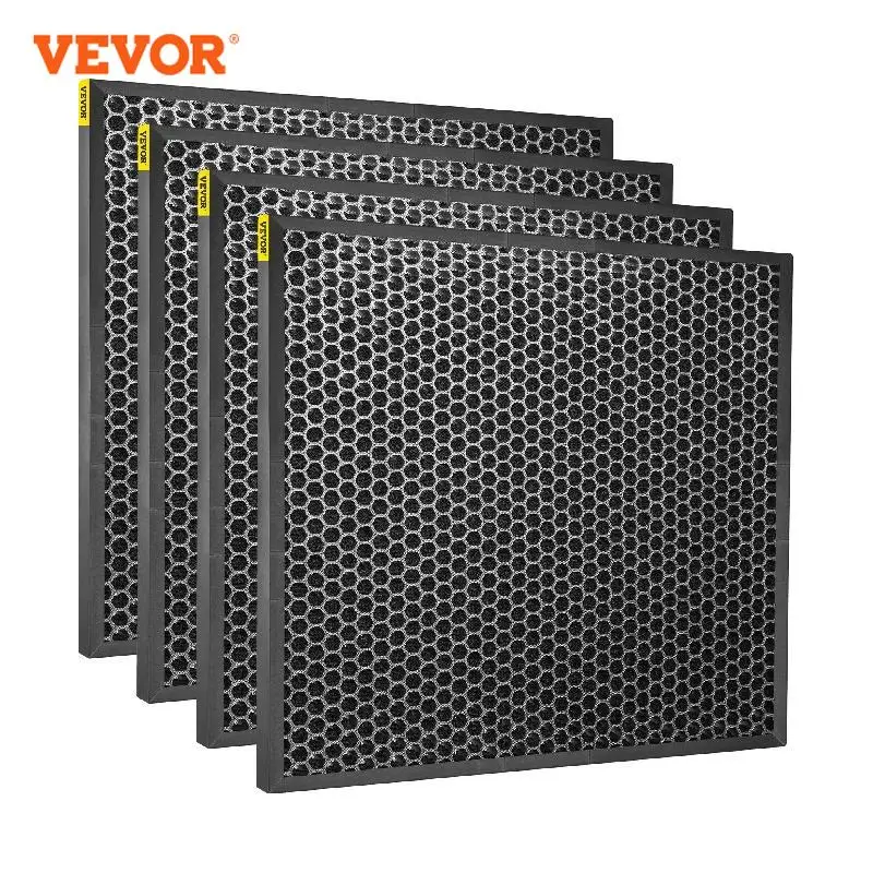 

VEVOR HEPA Replacement Filter 4pcs Active Carbon Air Filter 16''x16'' Filter High-Efficient Air Filter Replacement Set Cover