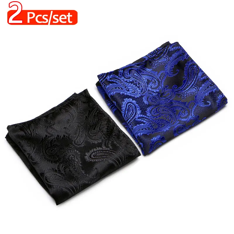 2 قطعة مناديل الجيب المربعة للرجال أنيقة مربعات الجيب للرجال تناسب حفلات الزفاف والمناسبات الرسمية أو غير الرسمية #2